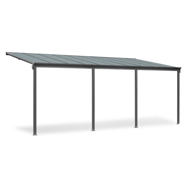 Patio Canopy 20' x 10' ft - 6.18 x 3.03 x 2.58M - CHARCOAL GREY