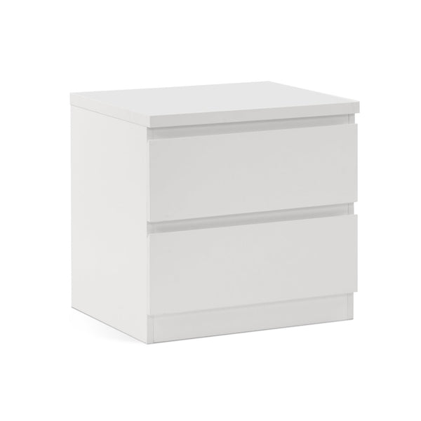 Tongass Wooden Bedside Table - White