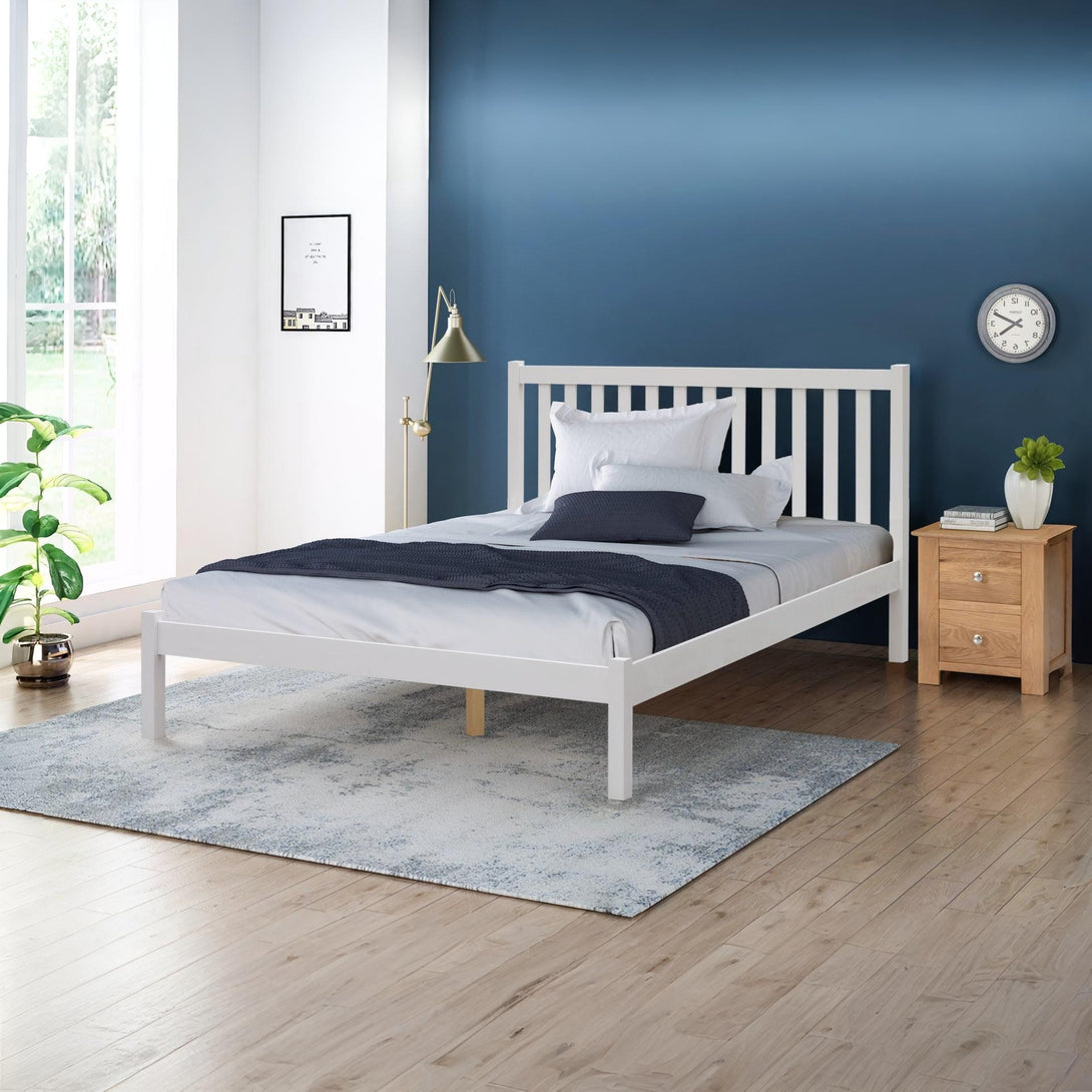 Baker Queen Wooden Bed Frame - White