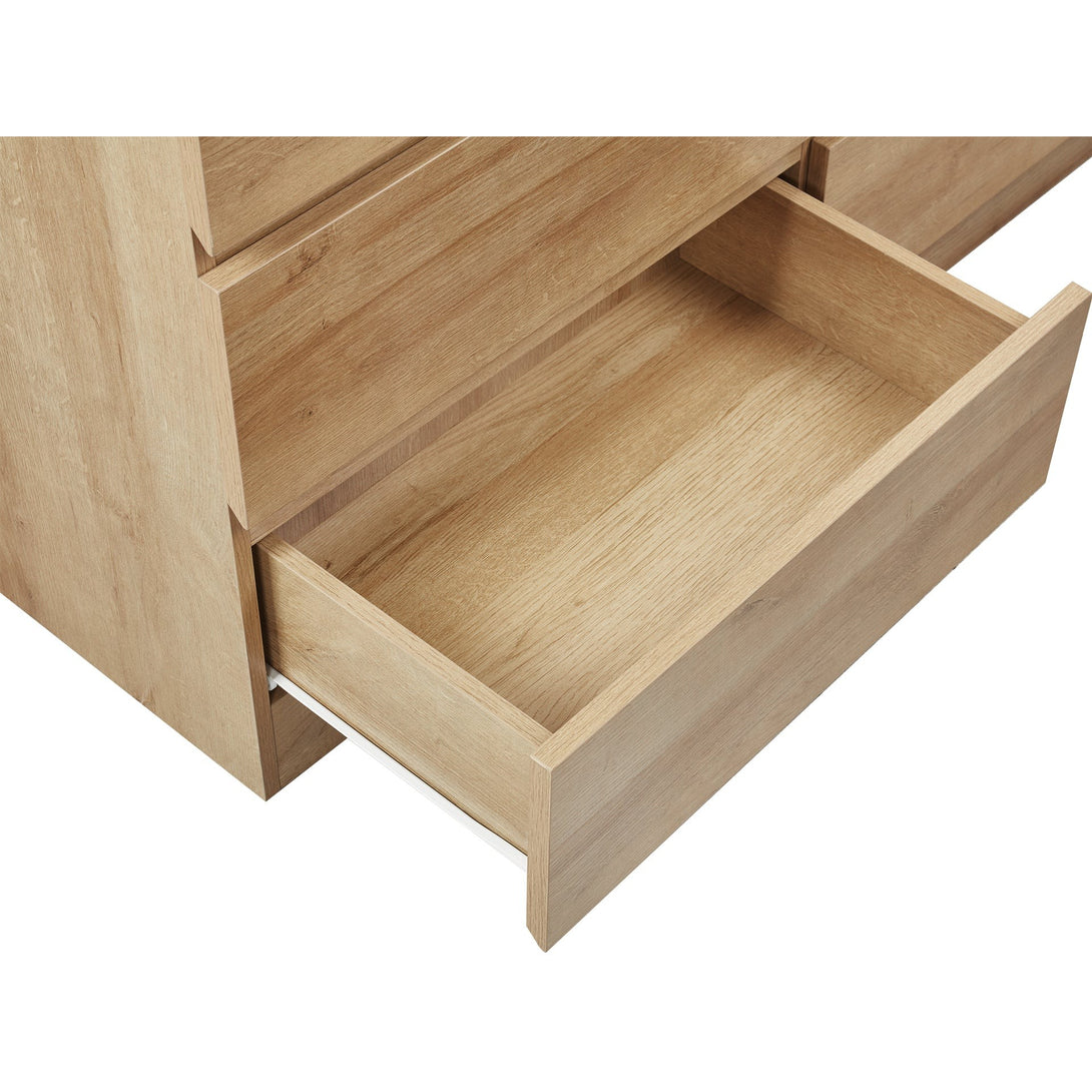 Harris 8 Drawers Low Boy - Oak