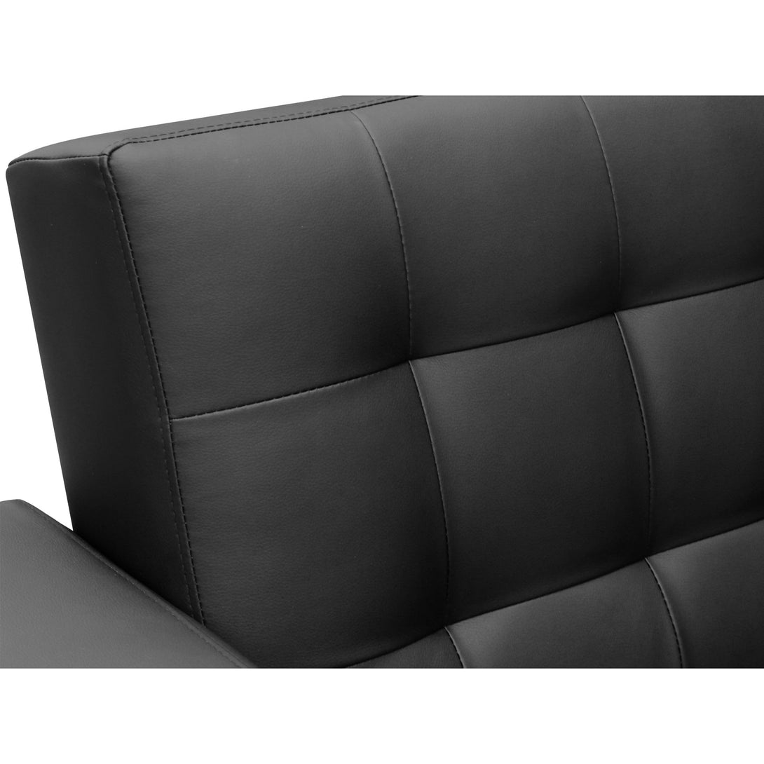 Colorado 3 Seater Sofa Bed Futon with Chaise - Black