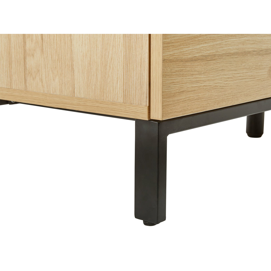 Ocala Low Boy 6 Drawer Chest Dresser - Oak