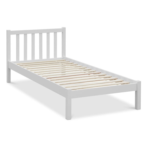 Baker Single Wooden Bed Frame - White