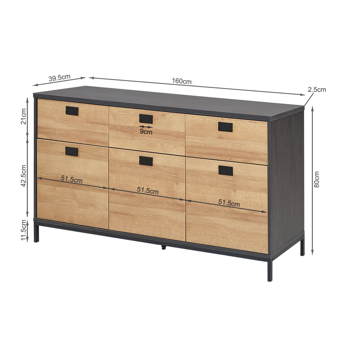 Morris Sideboard Buffet Table - Oak