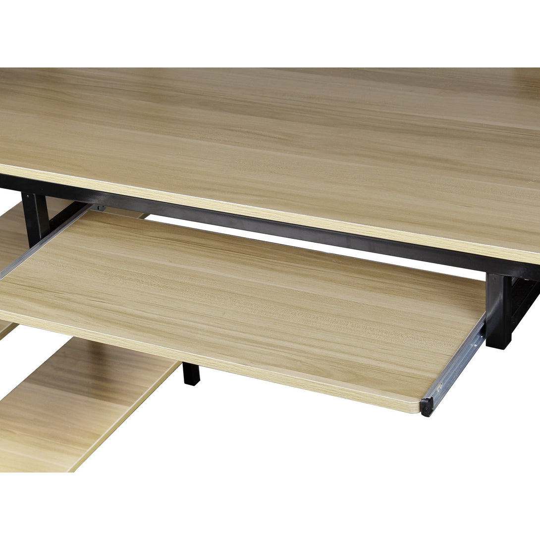 Gayle 120cm Computer Desk with Bookshelf - Black