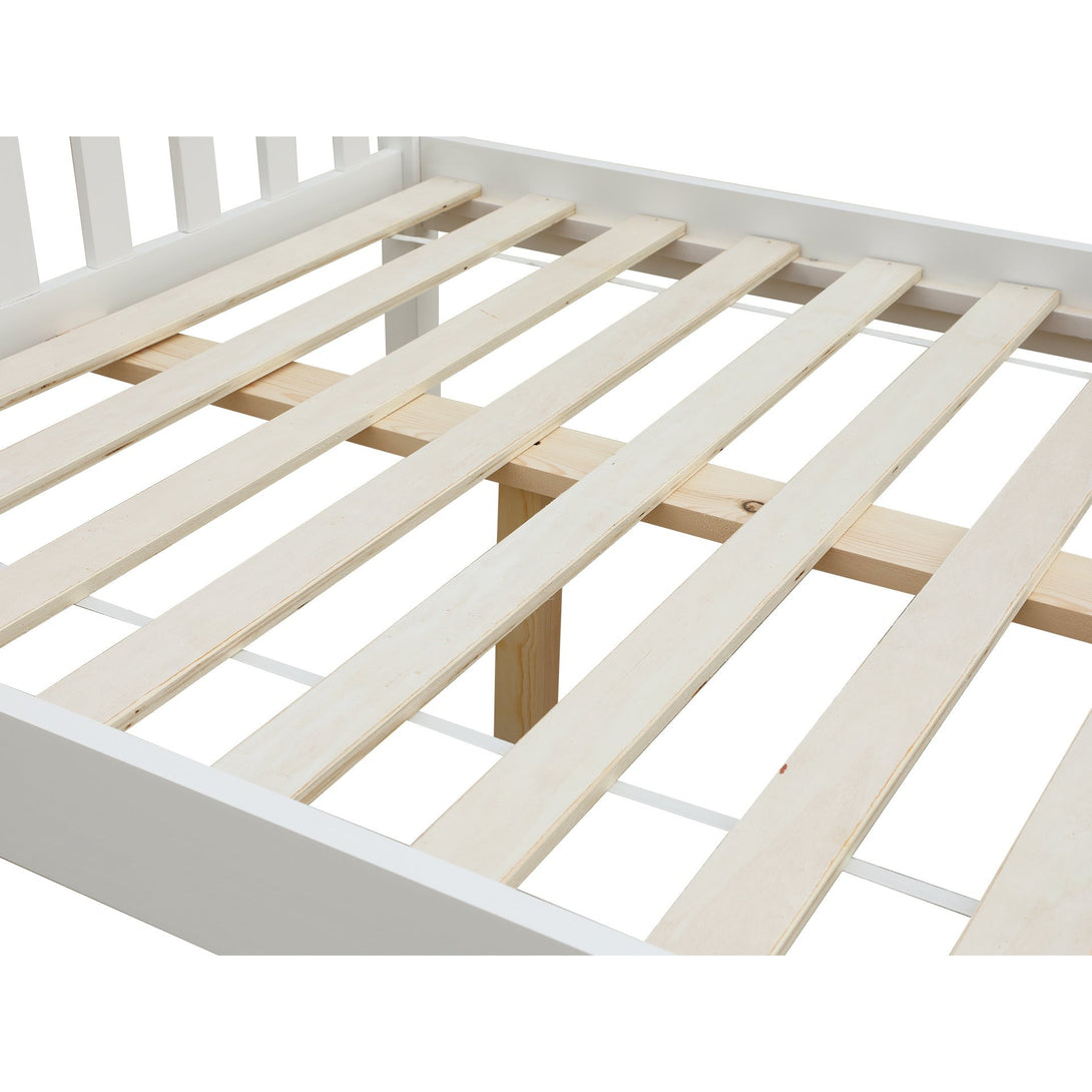 Baker King Single Wooden Bed Frame - White