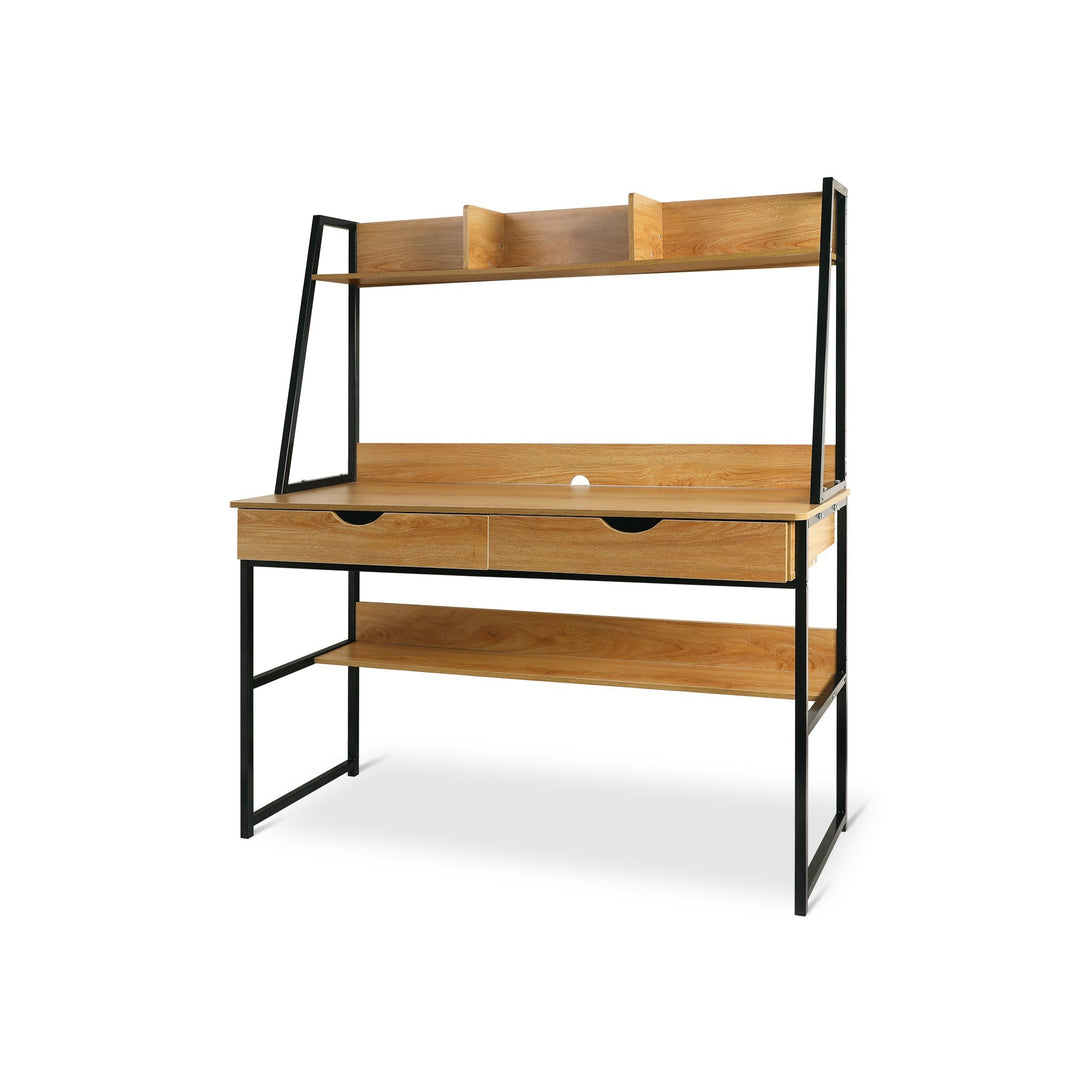 Siya 120cm Computer Study Desk with Drawers - Walnut