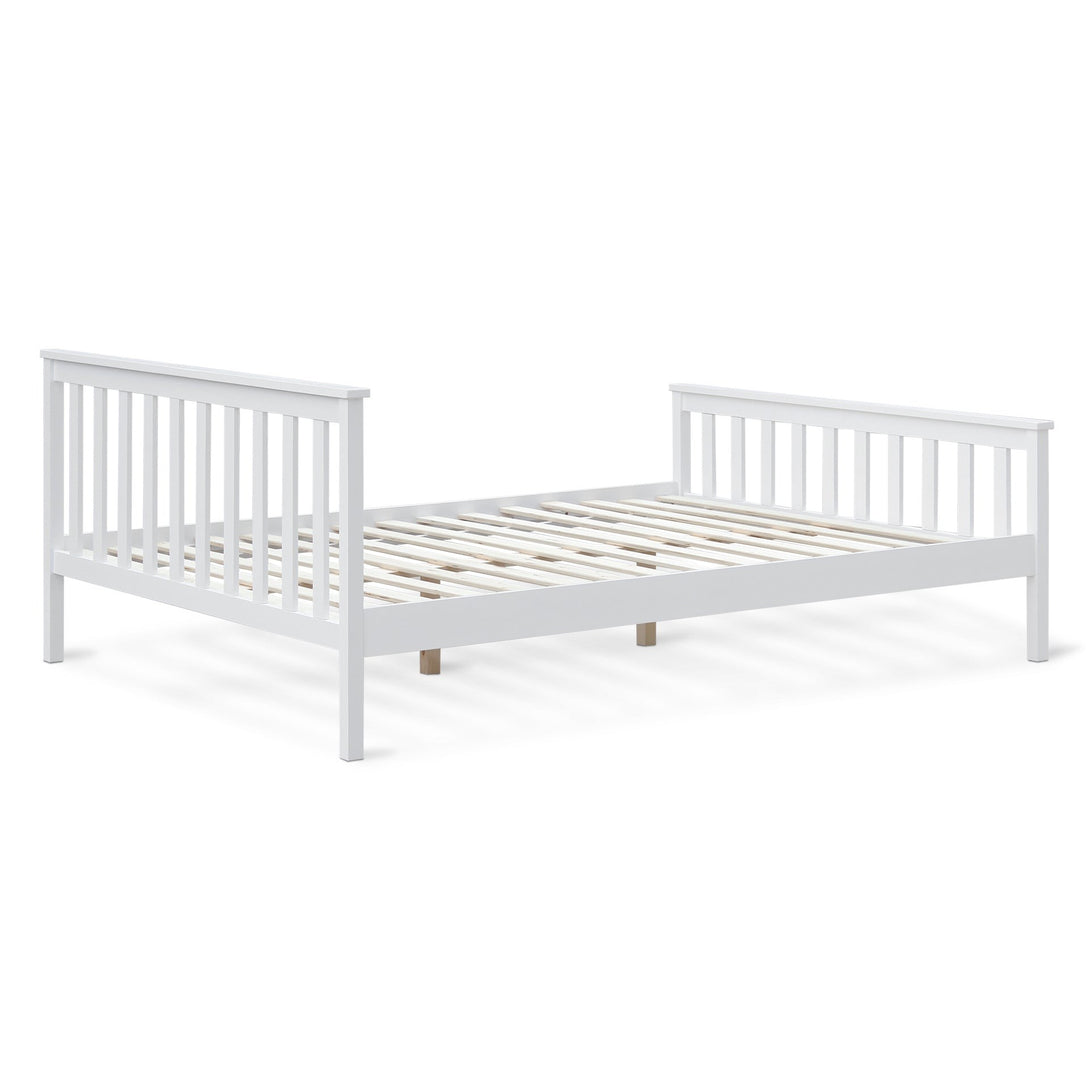 Andes Queen Wooden Bed Frame - White