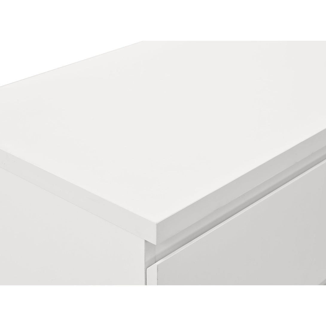 Tongass Wooden Tallboy 5 Drawers - White
