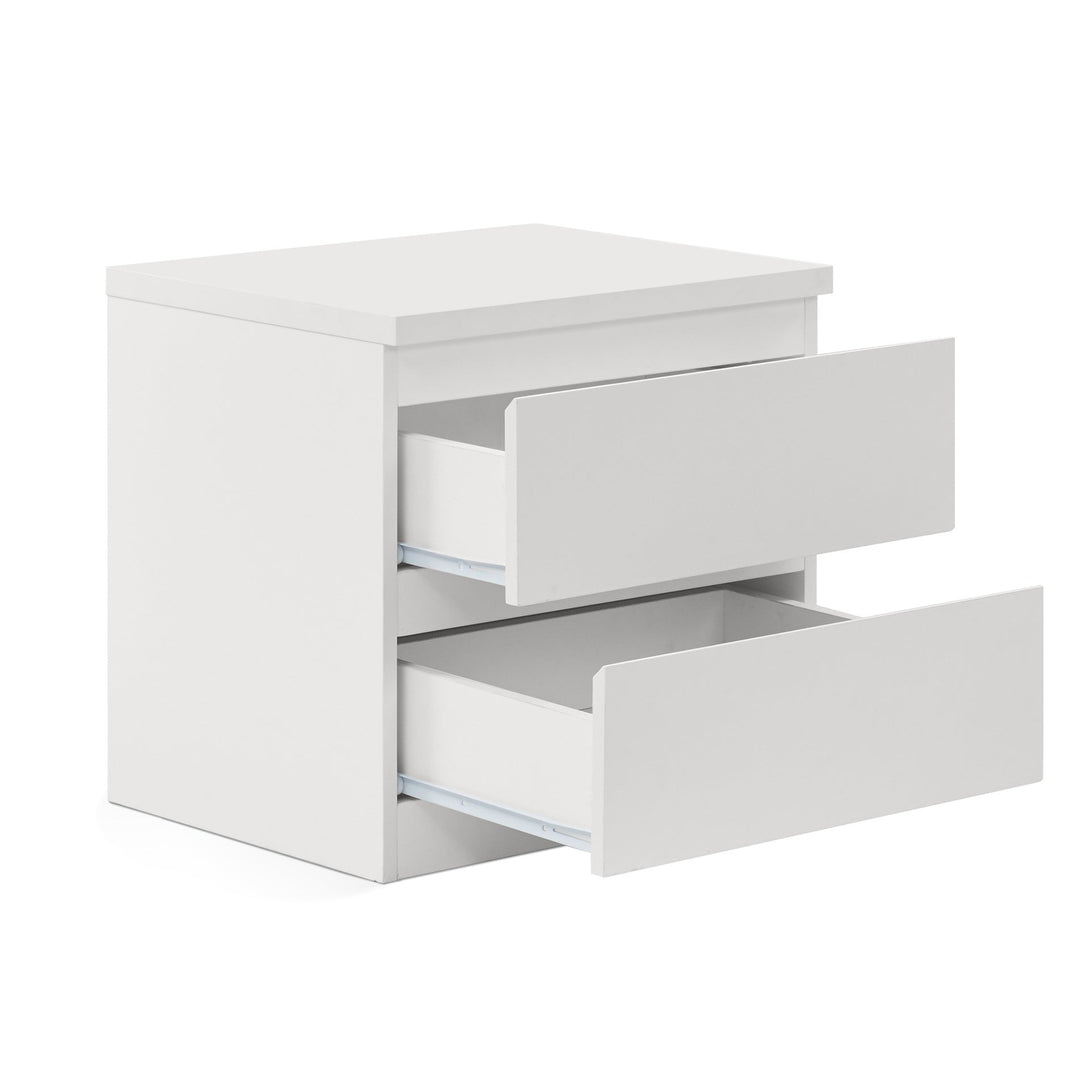 Tongass Wooden Bedside Table - White