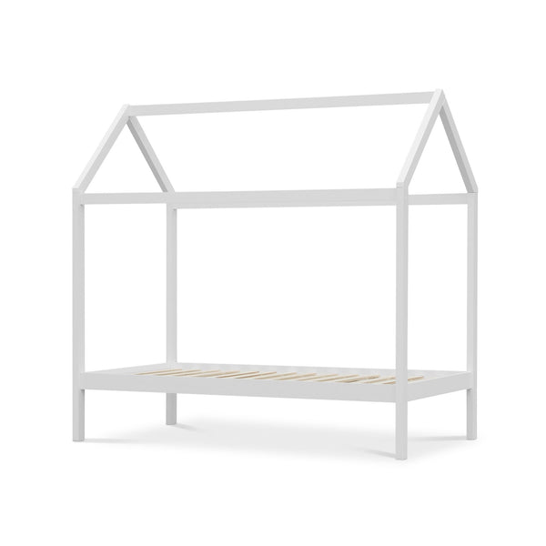 Mayon Single Wooden House Bed Frame - White