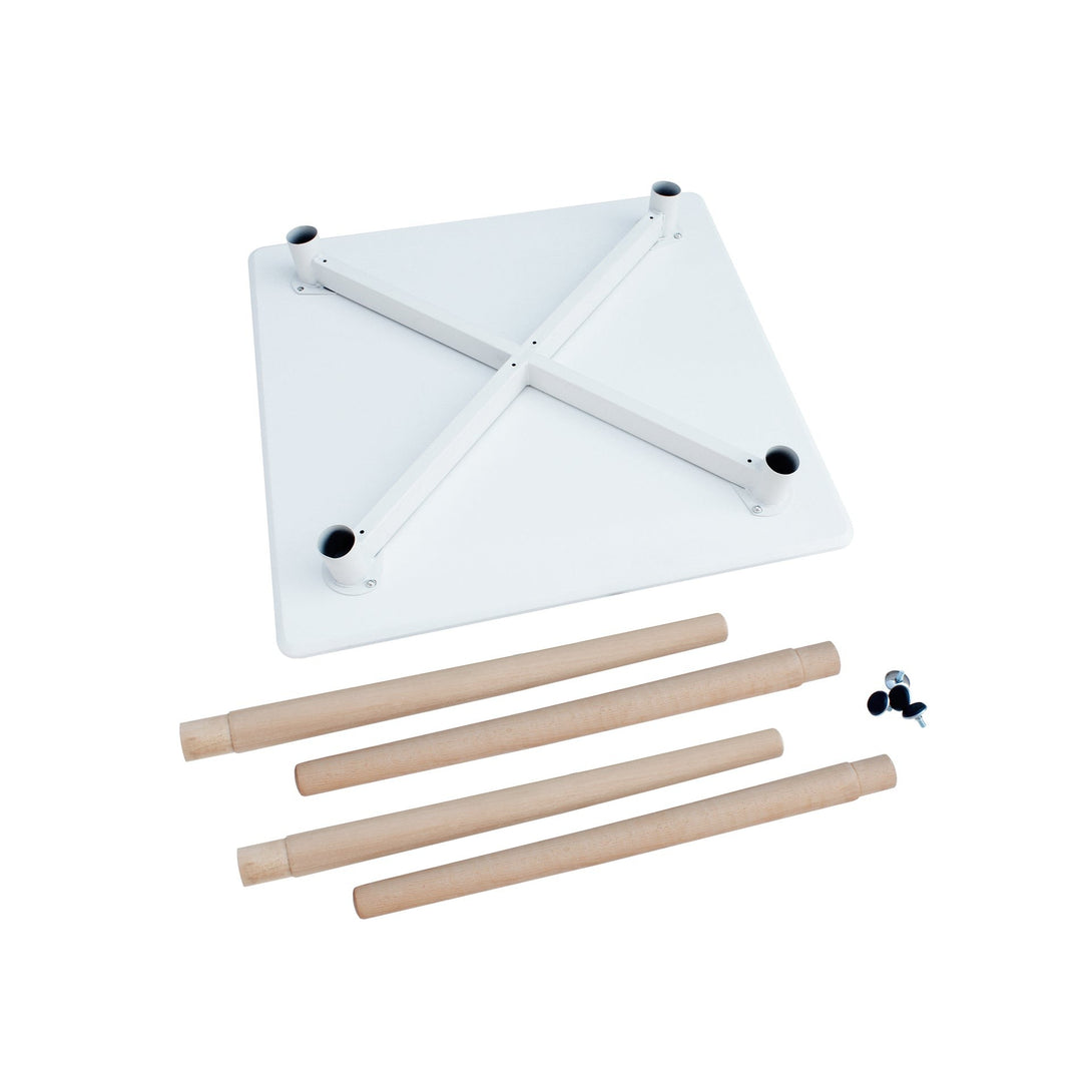 Jean Dining Table Square 80 x 80cm - White