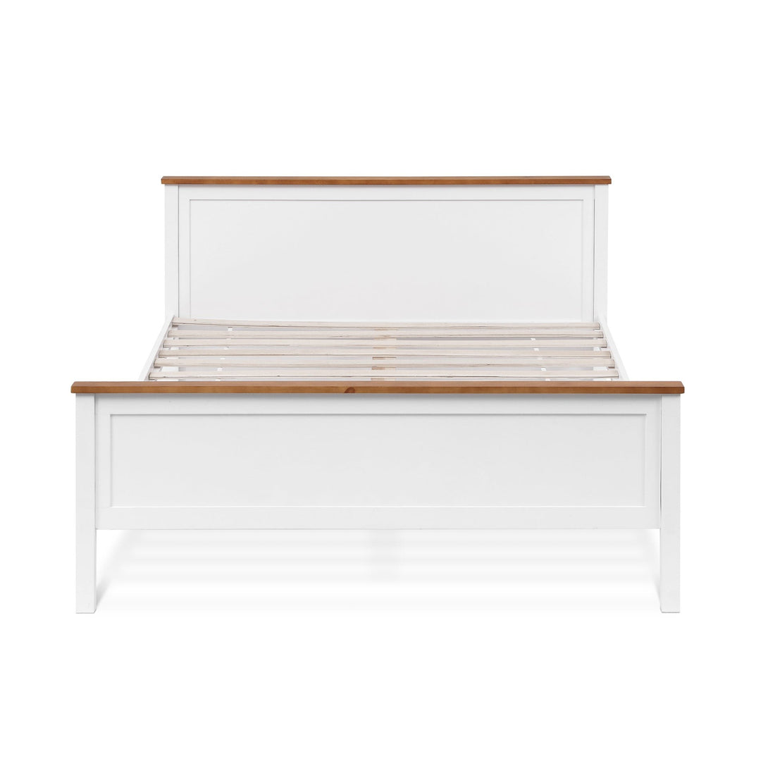 Kamet Queen Wooden Bed Frame - White