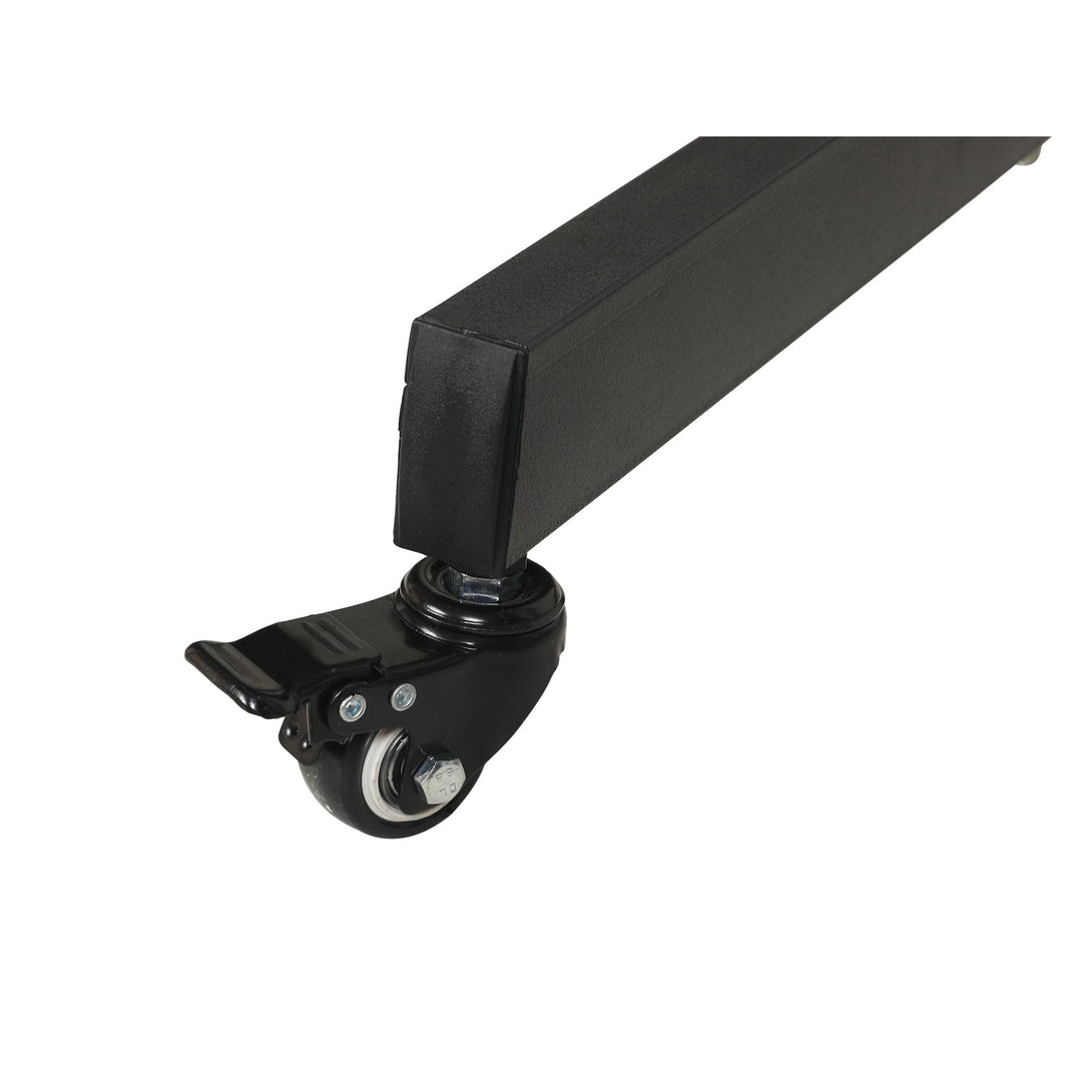 Mobile TV Stand with Wheels Height Adjustable 32"-65"