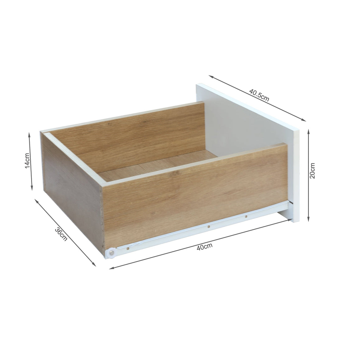 Harris 3 Door Wardrobe with Drawers - Oak + White