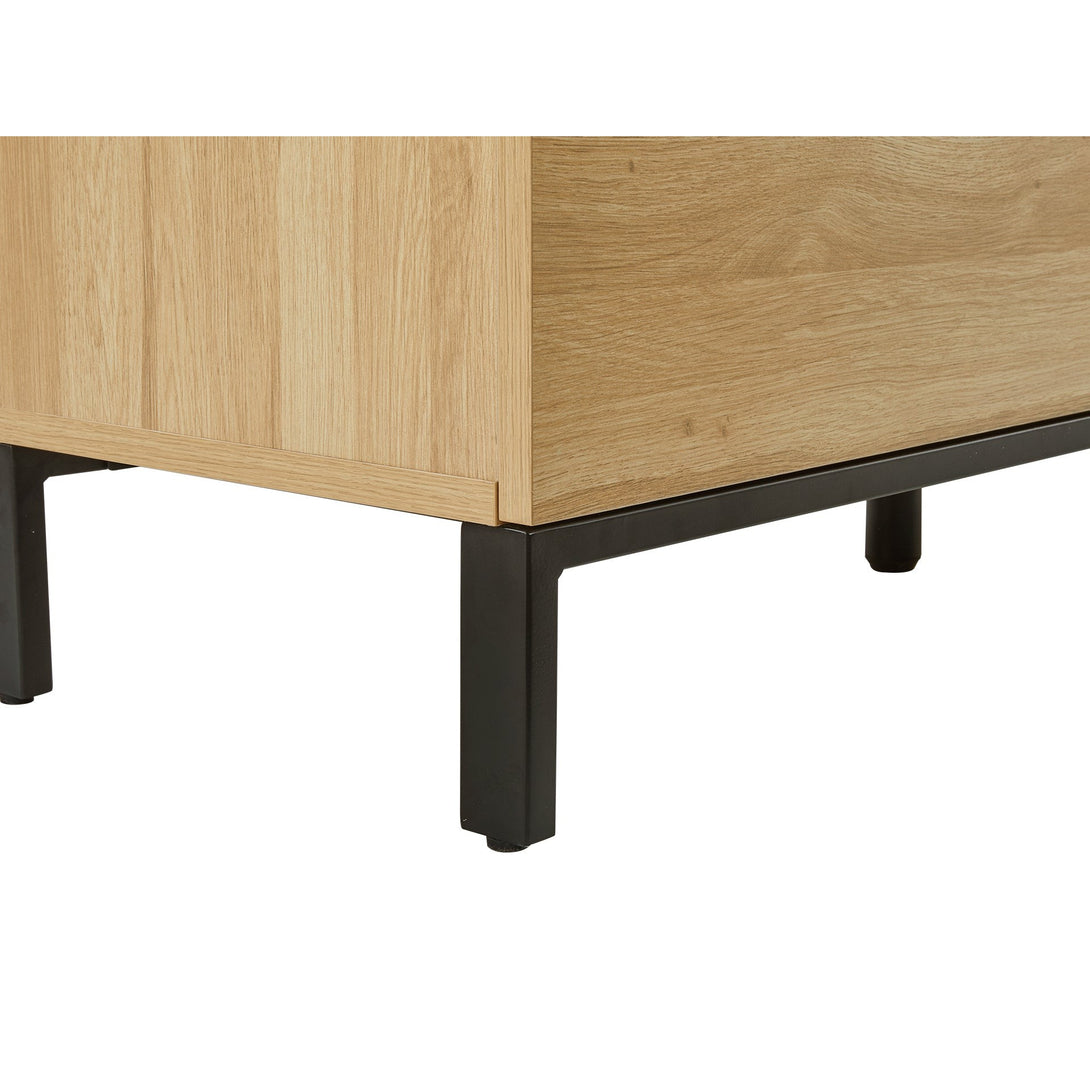 Ocala Low Boy 8 Drawer Chest Dresser - Oak