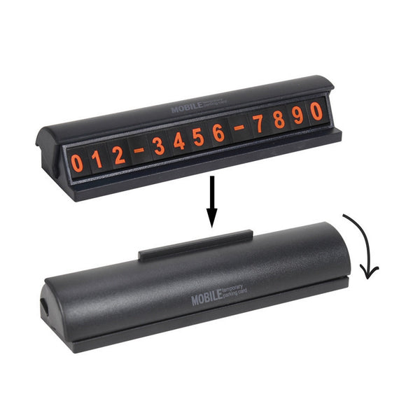 Temporary Parking Card Hidden Phone Number Card Plate