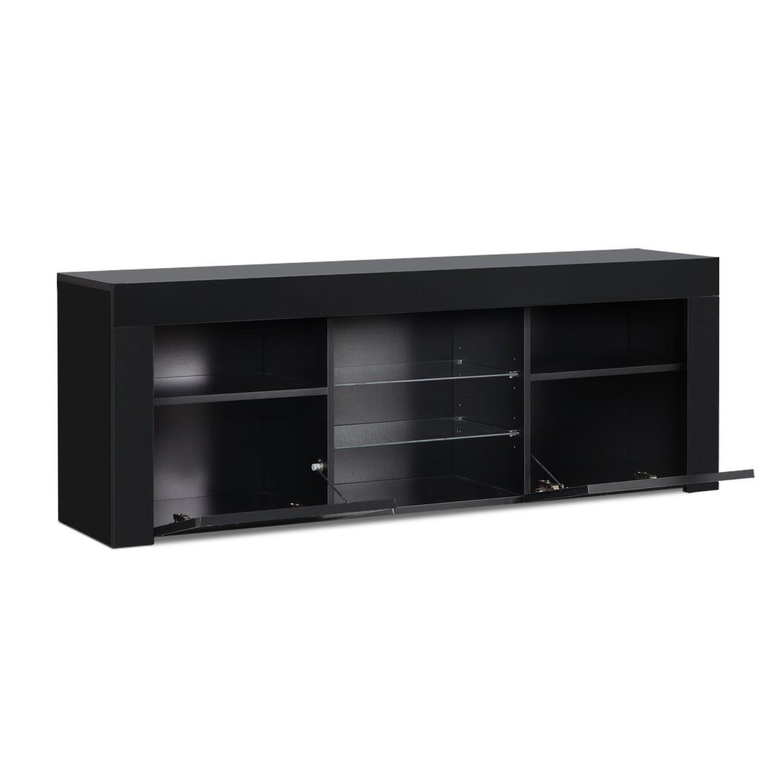 Atka 1.45m LED Entertainment Unit - Black