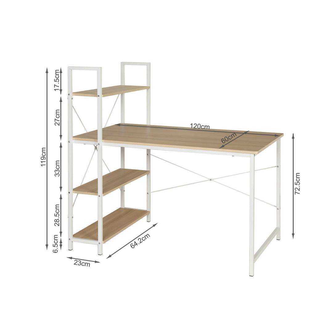 Gavyn 120cm Computer Desk - White