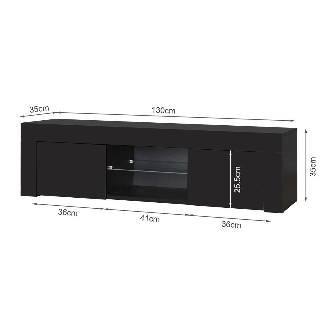 Maize 1.3m LED Entertainment Unit - Black