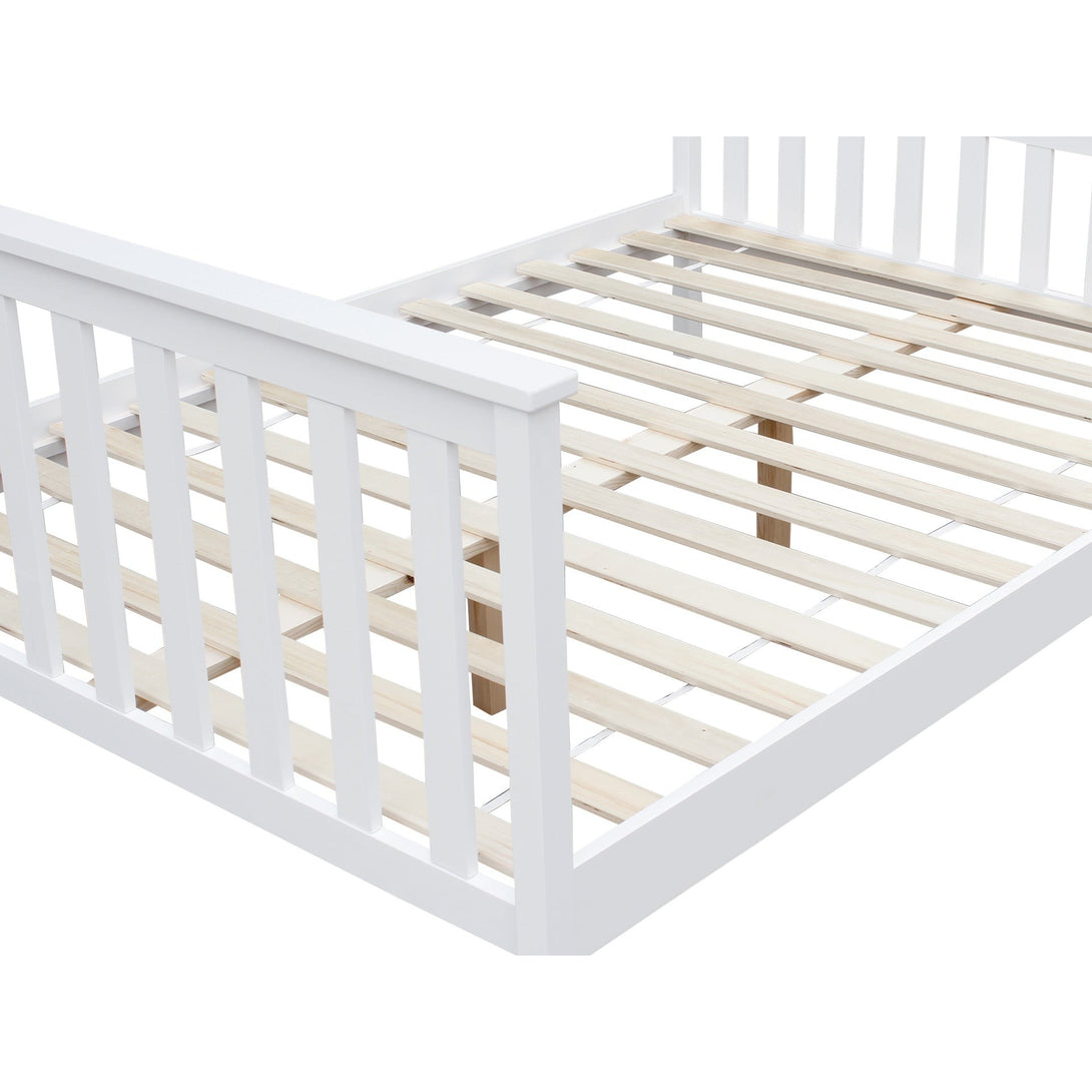 Andes Double Wooden Bed Frame - White