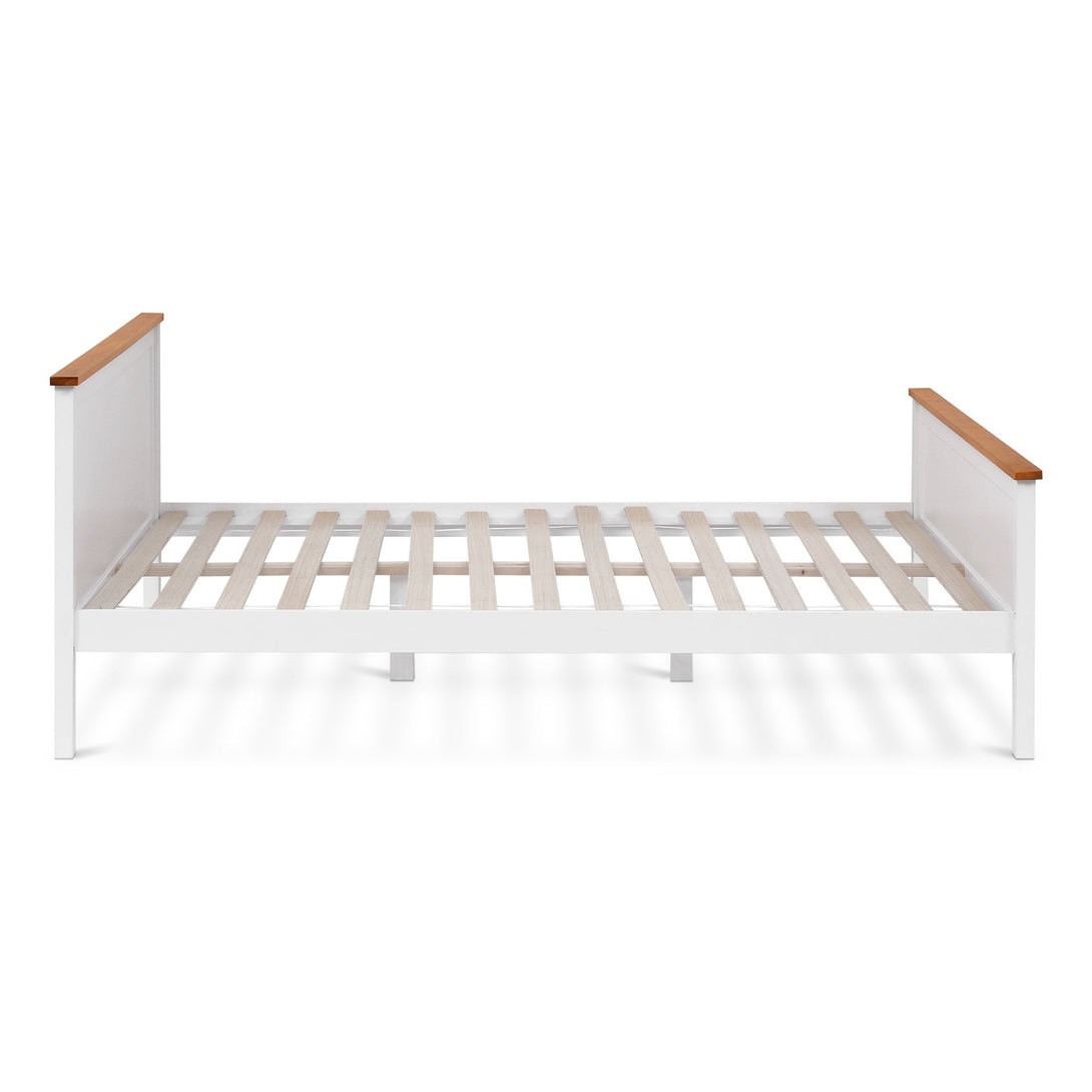Kamet Queen Wooden Bed Frame - White
