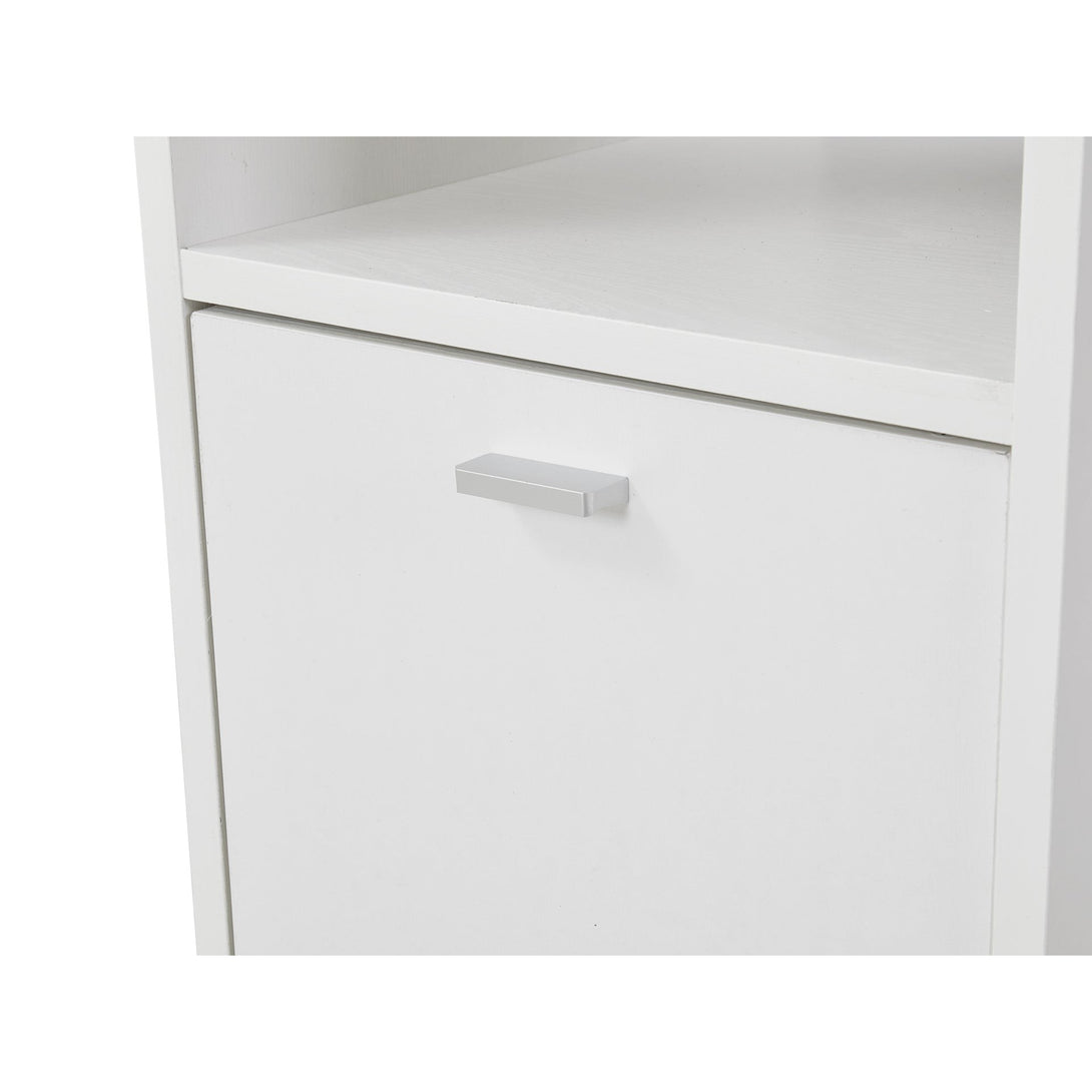 Makalu 100cm Computer Study Desk with Cabinet - White