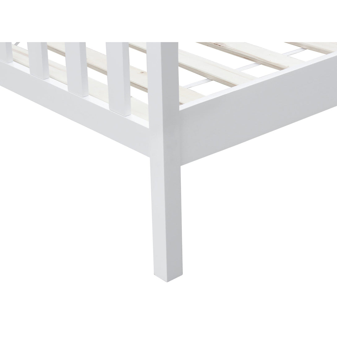 Andes Single Wooden Bed Frame - White