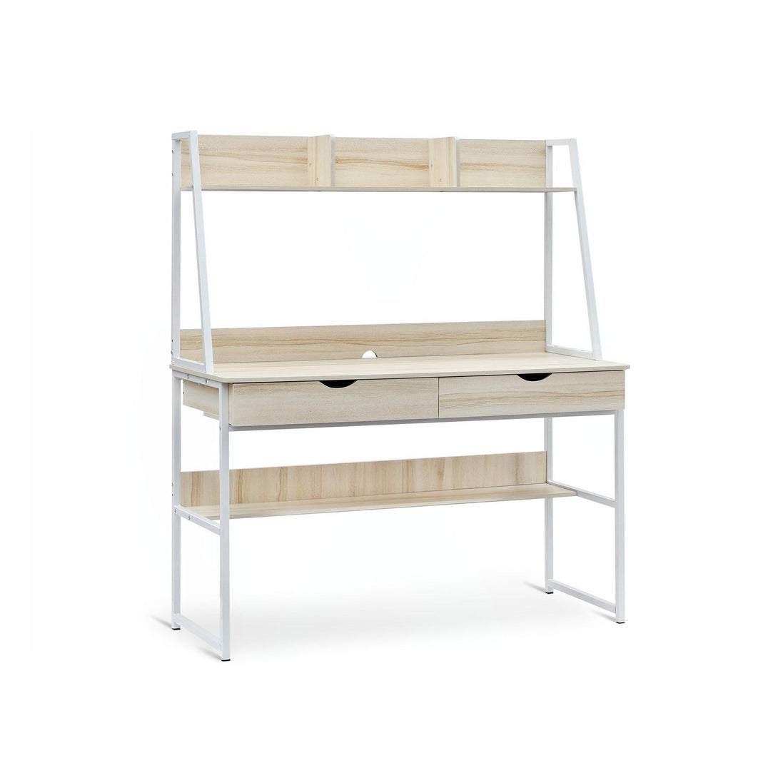 Siya 120cm Computer Desk with Drawers - Oak