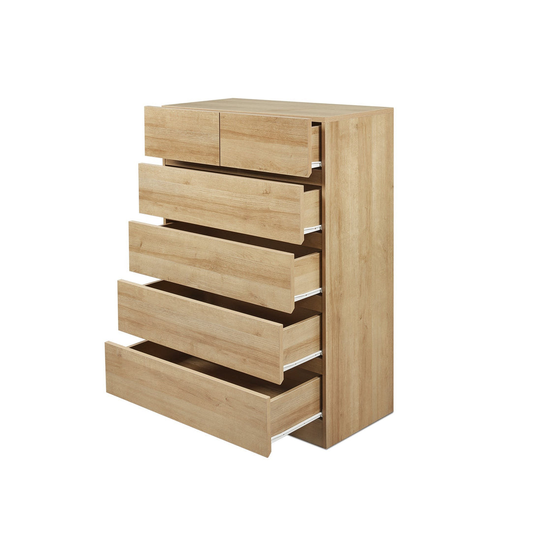 Harris 6 Drawers Tallboy - Oak