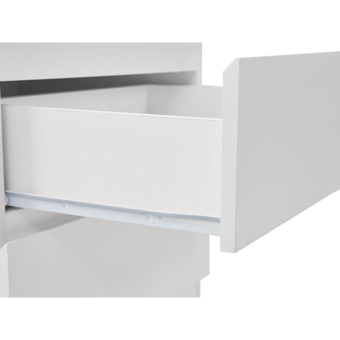 Tongass Wooden Bedside Table - White