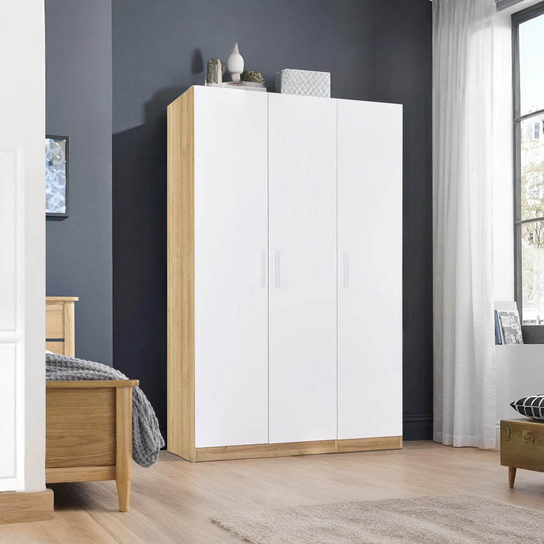 Makalu Wardrobe 3 Door Storage Shelves - Oak