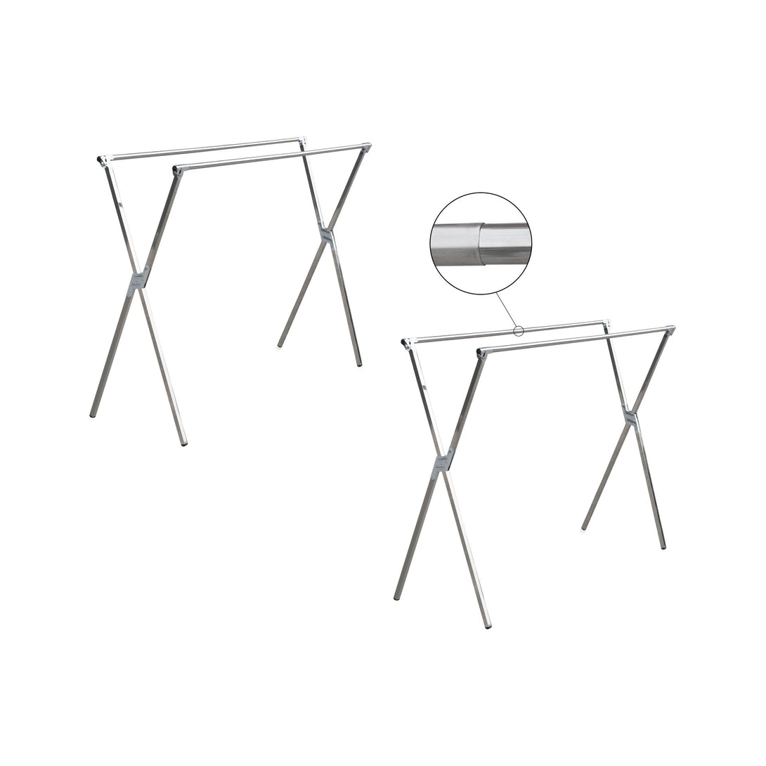 Stainless Steel Foldable Clothes Drying Rack Stand Clothes Rack Airer