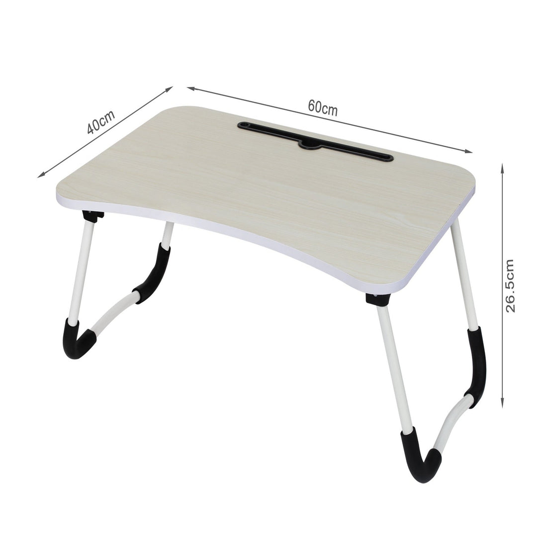 Portable Anti-Slip Laptop Desk Laptop Tray Table - White