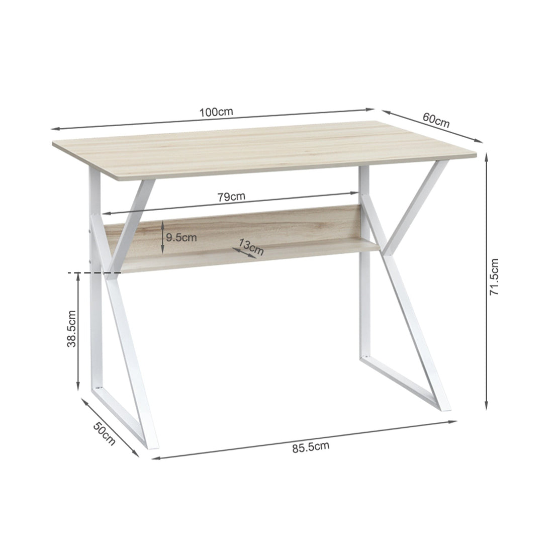 Yael 100cm Computer Desk Study Table - Maple