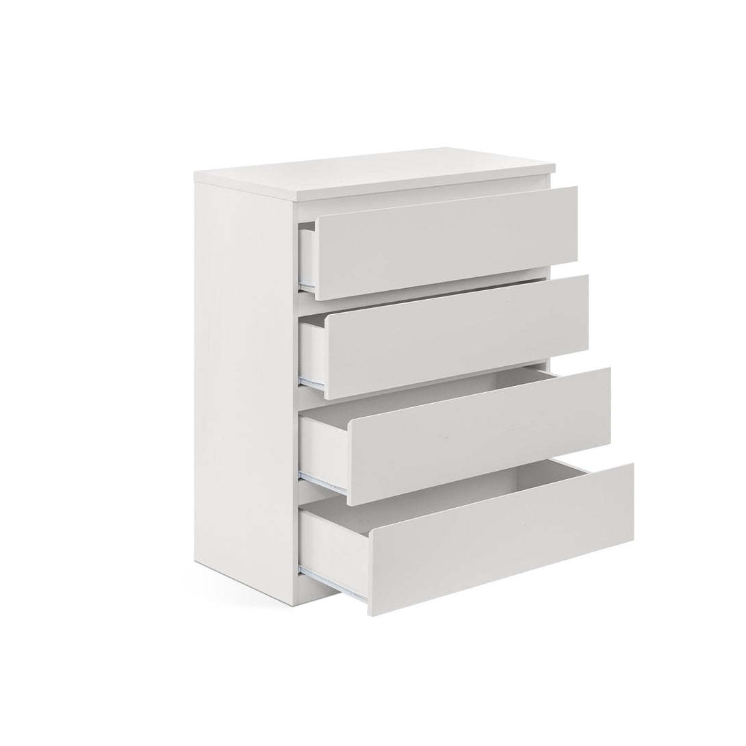 Tongass Wooden Tallboy 4 Drawers - White