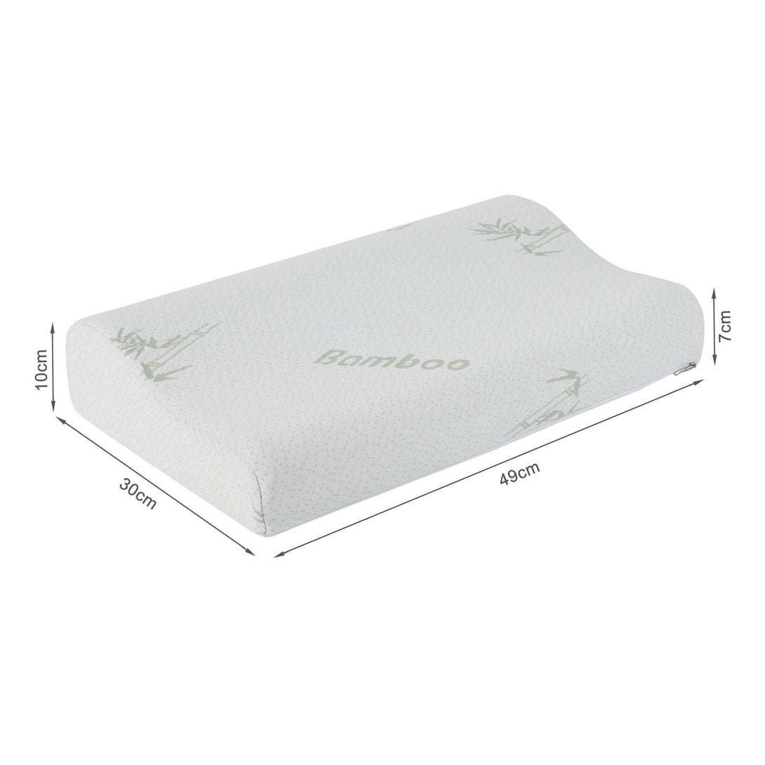 Memory Foam Pillow with Bamboo Cover - Set of 2 - M