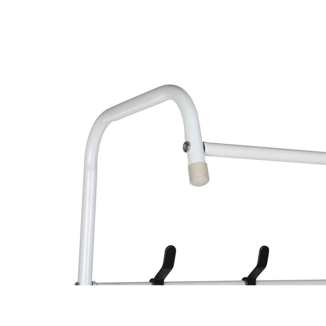 Clothing Garment Rack with Shelves - White