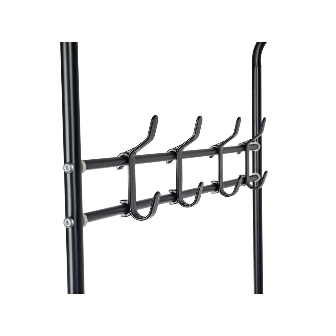 Clothing Garment Rack with Shelves - Black