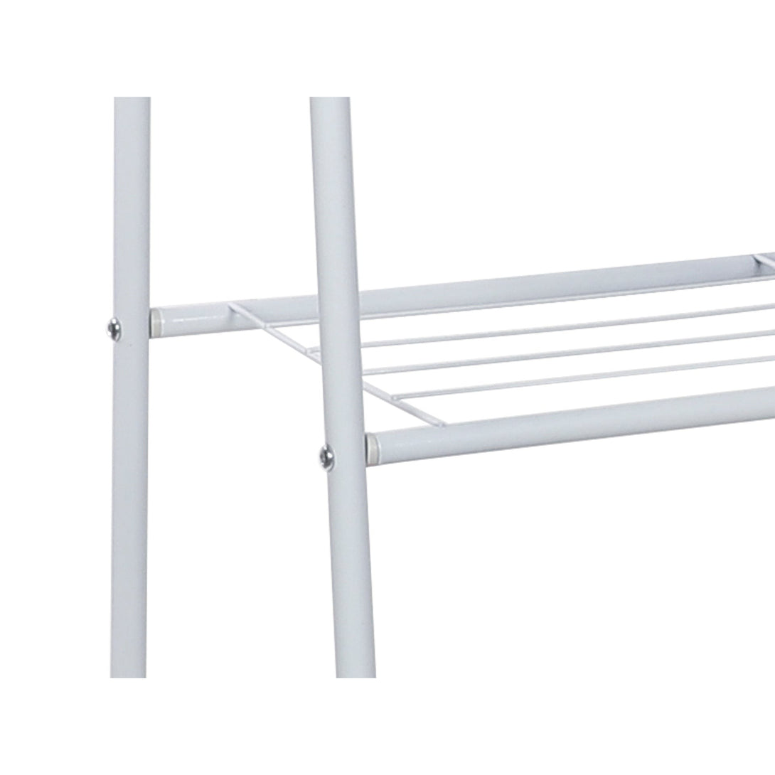 Metal Clothes Rack Stand - White