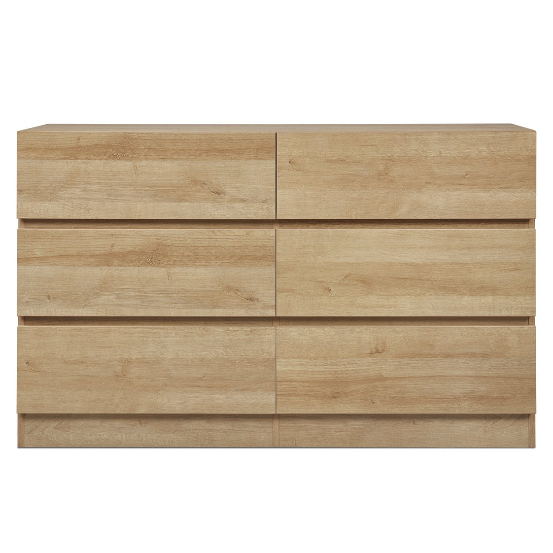 Harris 6 Drawers Low Boy - Oak
