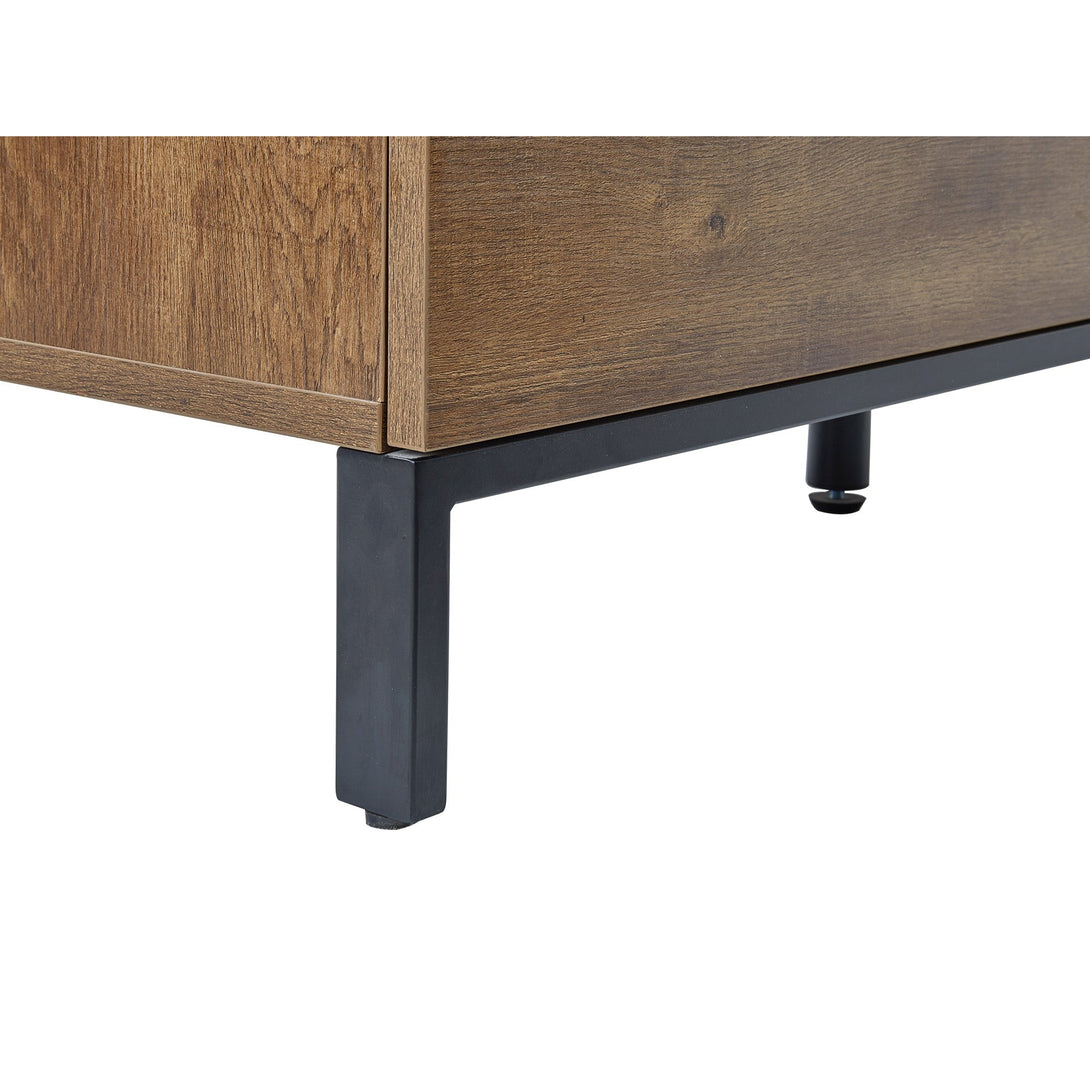 Ocala Low Boy 8 Drawer Chest Dresser - Walnut