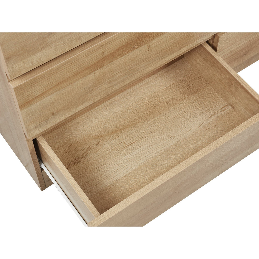 Harris 6 Drawers Low Boy - Oak