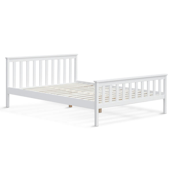 Andes Queen Wooden Bed Frame - White