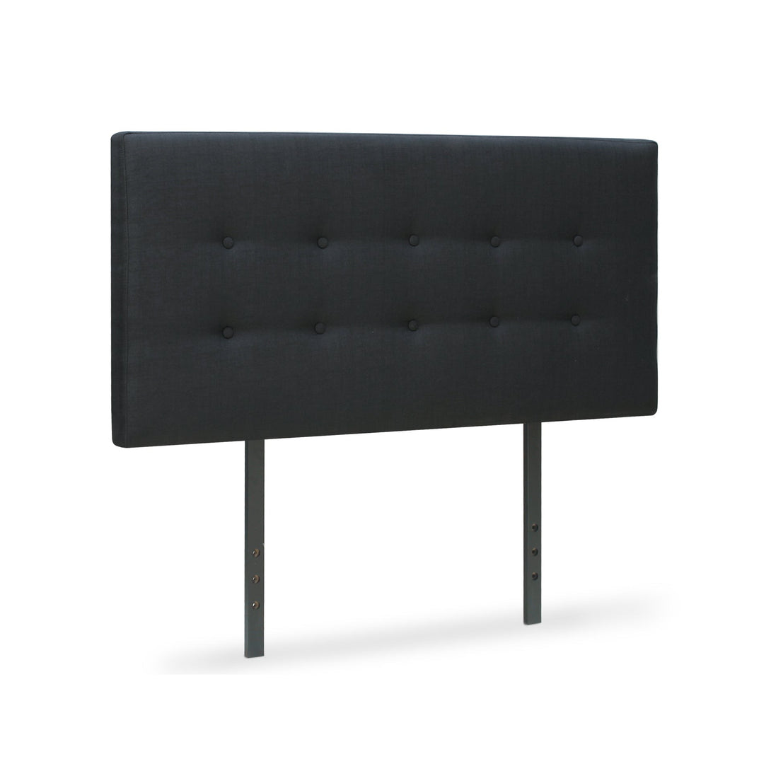 Susan Double Fabric Upholstered Headboard - Charcoal with Button-Tufted Design