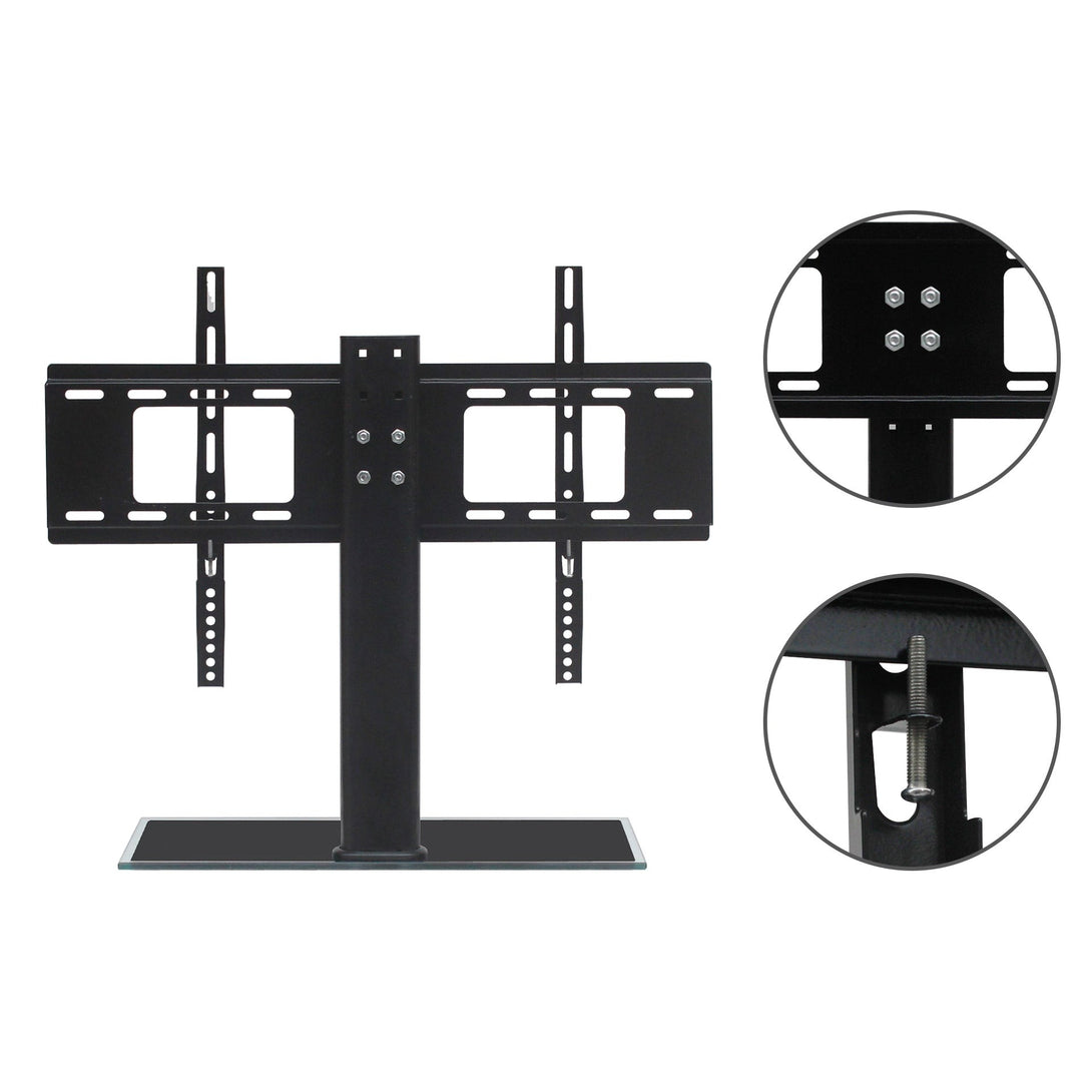 TV Stand With Glass Base Height Adjustable 32-55"