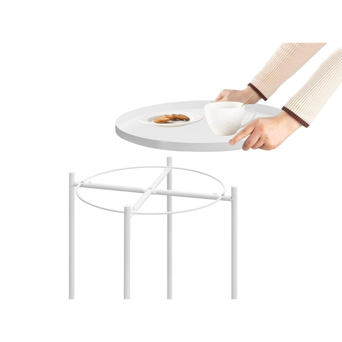 Ellison Round Side Table Coffee Table - White