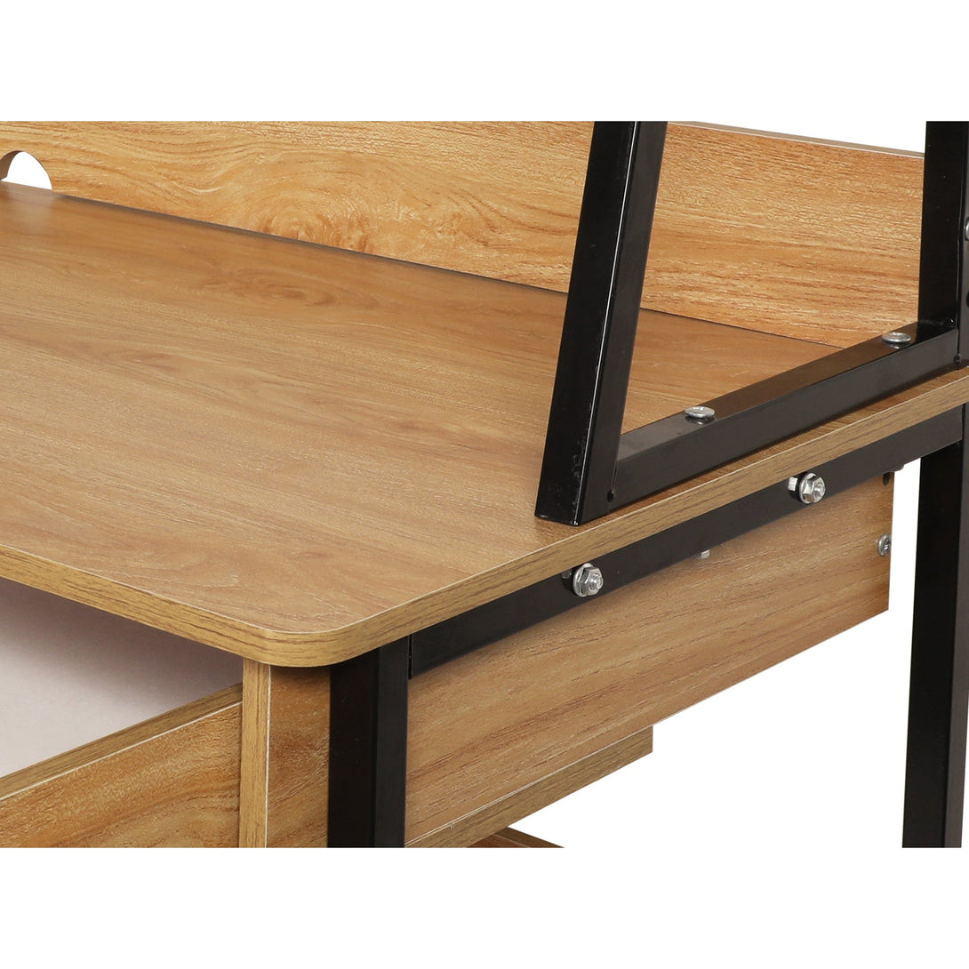 Siya 120cm Computer Study Desk with Drawers - Walnut