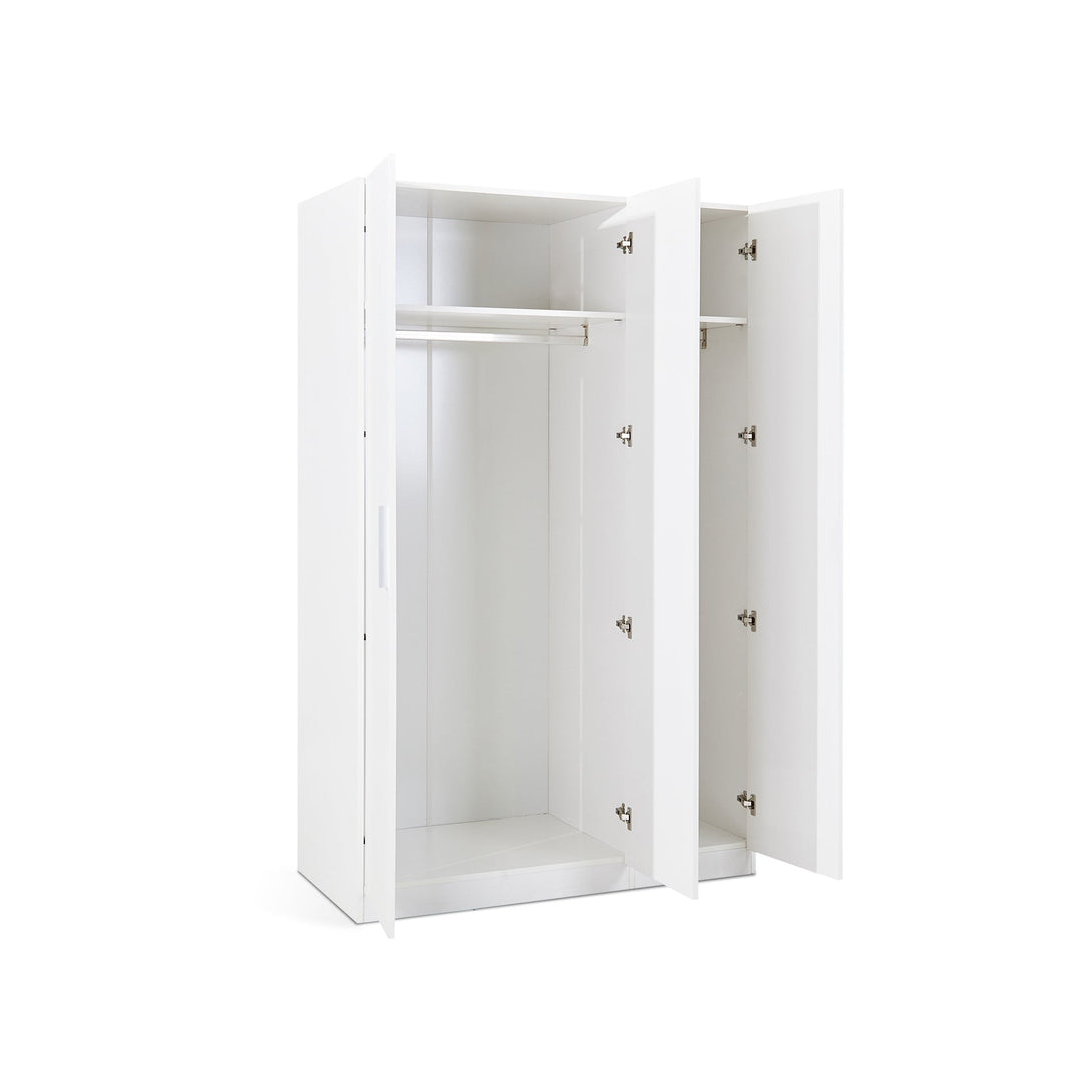 Makalu Wardrobe 3 Door Storage Shelves - White
