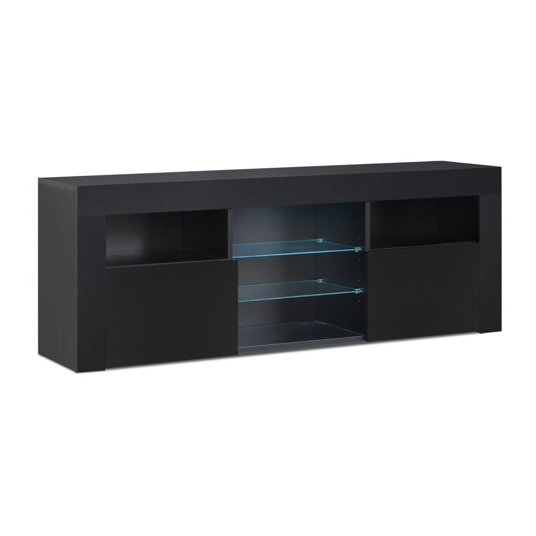Atka 1.45m LED Entertainment Unit - Black